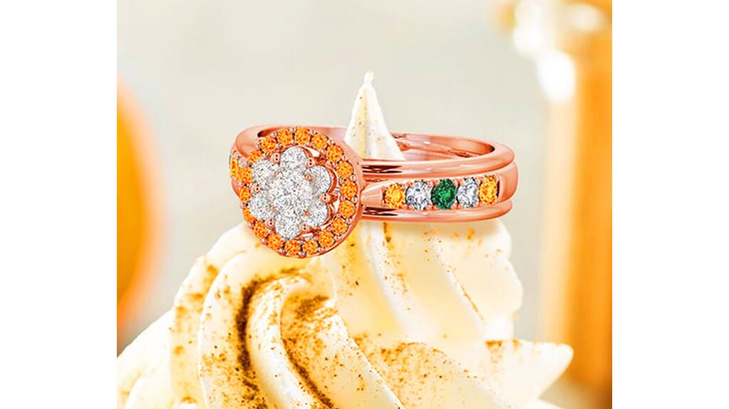 Angelic Diamonds Pumpkin Spice Latte Ring