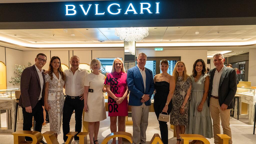 Executives from The Ritz-Carlton Yacht Collection, Starboard Luxury, and Bulgari celebrated the opening of a new store aboard the “Ilma” yacht last year. Bulgari Ritz Carlton yacht store