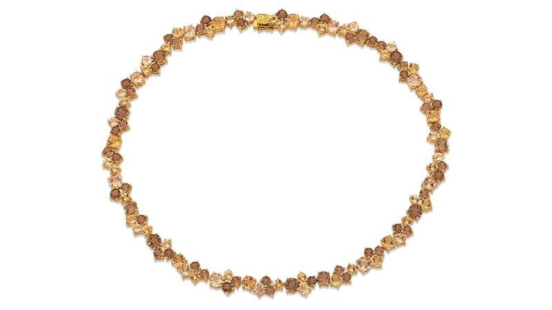 Sydney Evan Champagne Cheers Large Stone Cocktail Necklace