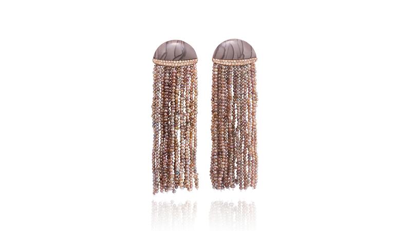 Assael jasper seed pearl earrings