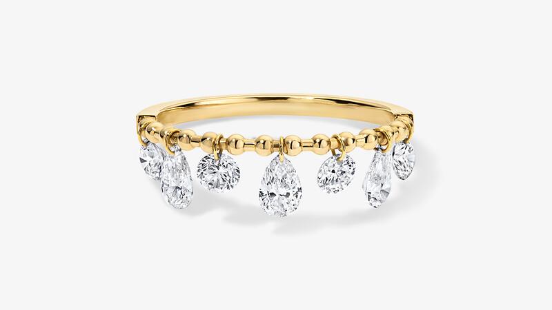 Stephanie Gottlieb Lola Lab Grown Drilled Diamond Shaker Ring