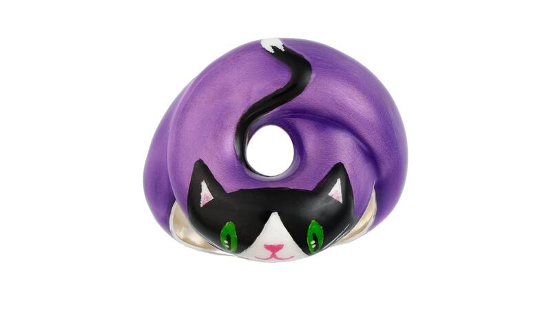 Bea Bongiasca One-of-a-kind Tuxedo Cat Tarallo Ring