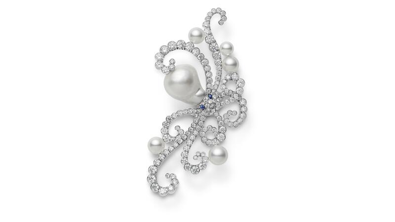 Mikimoto Praise to the Sea Glass Octopus Brooch