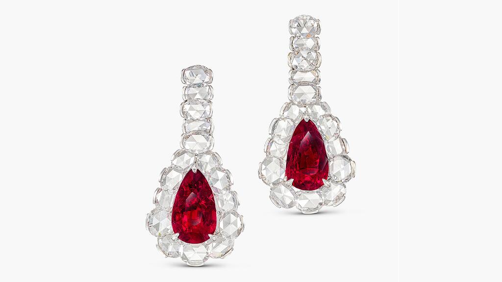 ruby diamond earrings
