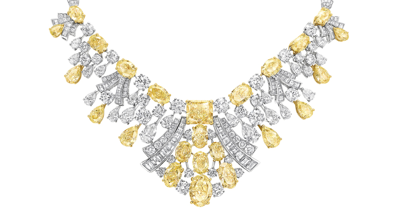 The second suite from “Tale of the Mermaids” also features fancy vivid yellow diamonds.