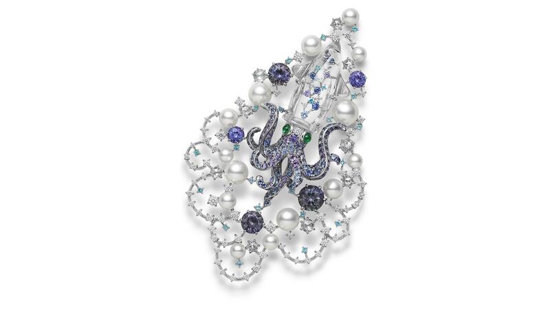 Mikimoto Praise to the Sea Firefly Squid Brooch