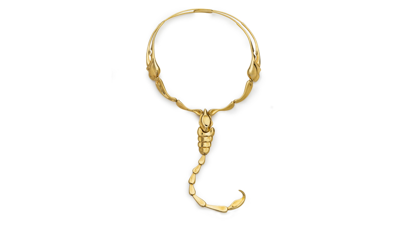Elsa Peretti (Italian, active United States, 1940–2021), Scorpion Necklace, 1979, gold, Courtesy of the Cincinnati Art Museum, Collection of Kimberly Klosterman, Photography by Tony Walsh