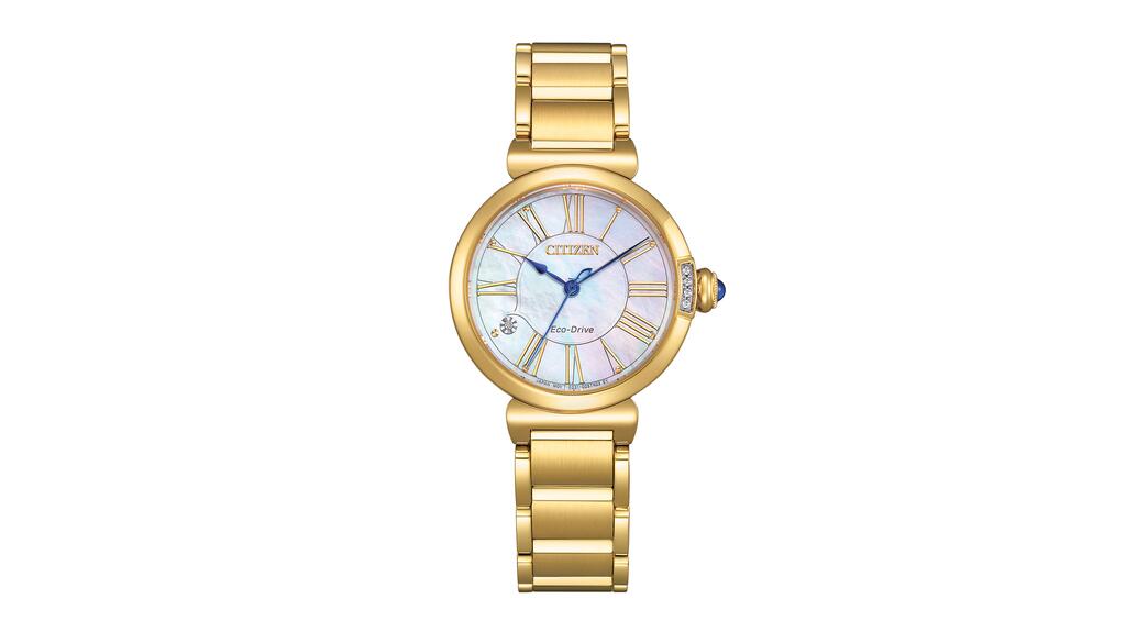 There is a stainless steel version and a gold-plated stainless steel version of the new Citizen L Mae watch.