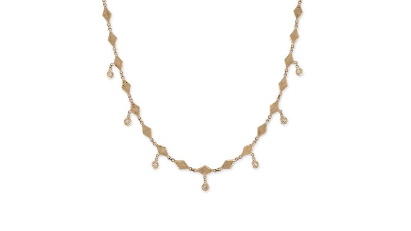 Jacquie Aiche Hammered Kite Diamond Choker