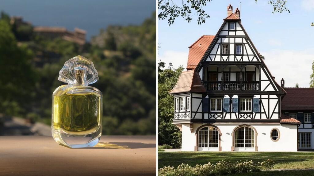 Perfume bottle and Villa René Lalique