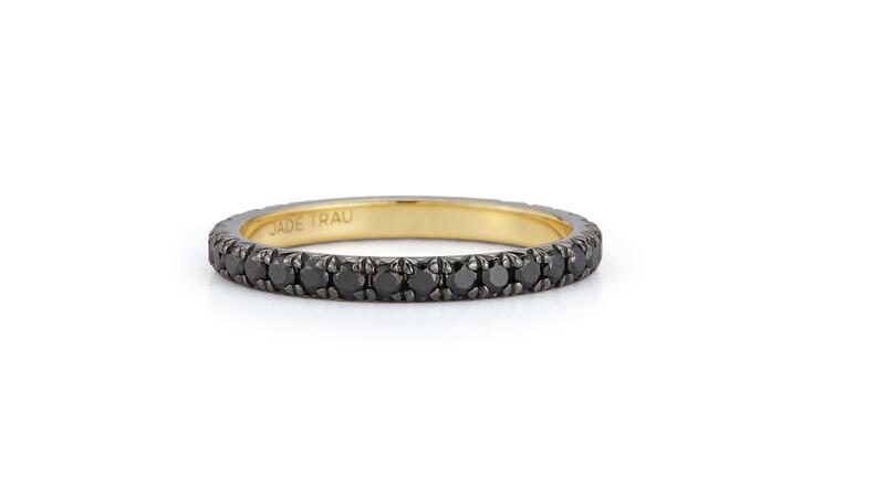 Jade Trau black diamond eternity band