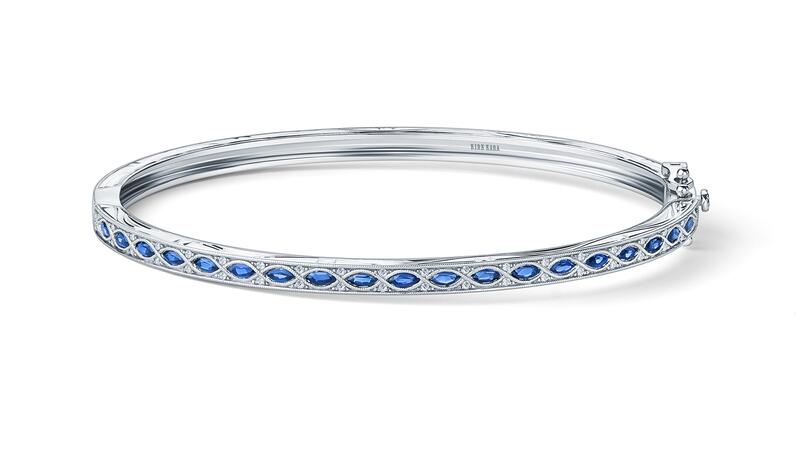 Kirk Kara Dahlia sapphire and diamond bangle bracelet