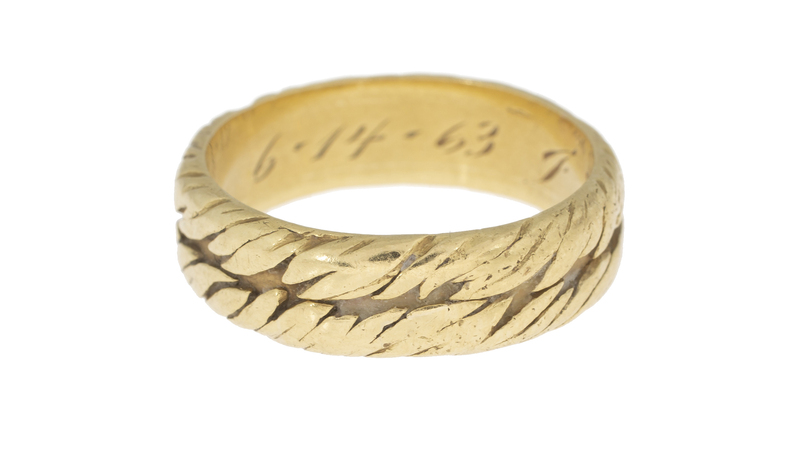 Ludden’s ring went for $12,800. It is engraved with “6-14-63,” the date of his marriage to White and the words, “I really do.”