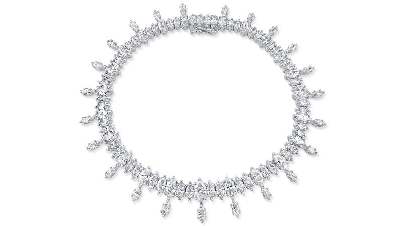 <a href="https://www.anitako.com/" target="_blank"> Anita Ko </a> “Atlas” marquise diamond bracelet in 18-karat white gold ($36,650)