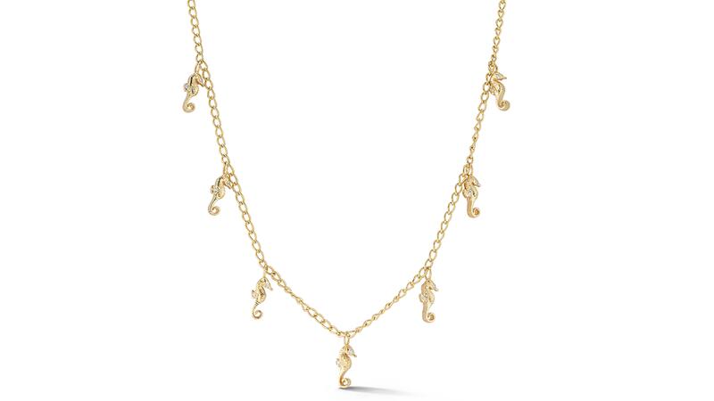 Renna Jewels fringe seahorse necklace