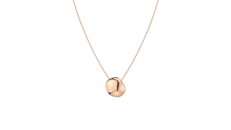 A pendant necklace in 14-karat rose gold vermeil ($450)