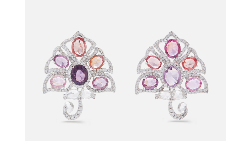 <a href=" https://www.amrapalilondon.com/" target="_blank"> Amrapali London</a> one-of-a-kind 18-karat white gold earrings with spinel and diamonds (price available upon request)