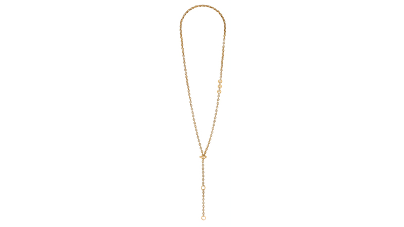 Hoorsenbuhs 5mm "Open-Link Antiquated Necklace" in 18-karat gold with diamonds measuring 42 inches ($135,000)