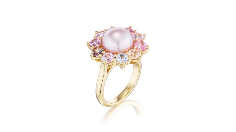 One-of-a-Kind Floral Pearl Ring