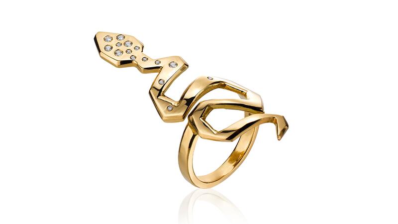 Delphine Leymarie Facette Serpent Ring