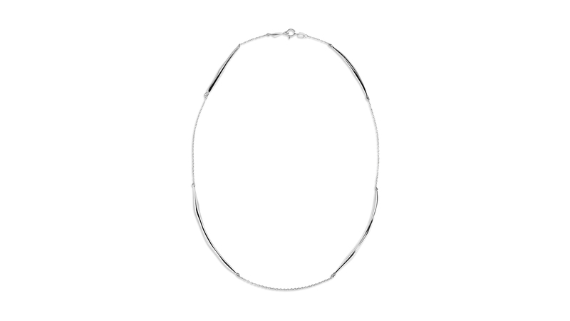 A chain necklace in 14-karat white gold vermeil ($380)