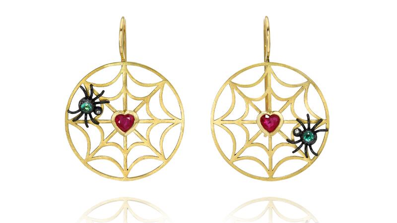 Rachel Quinn x Gemfields Spiderweb Earrings
