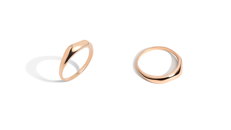 This ring ($180), like all the pieces in the collection, is available in yellow, white, or rose gold vermeil.