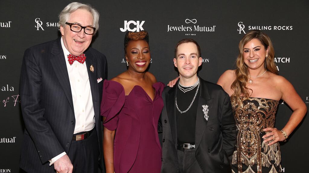Terry Chandler, Annie, Doresca, Grant Mobley, and Alexis Padis Women’s Jewelry Association’s “Future of Forty” gala