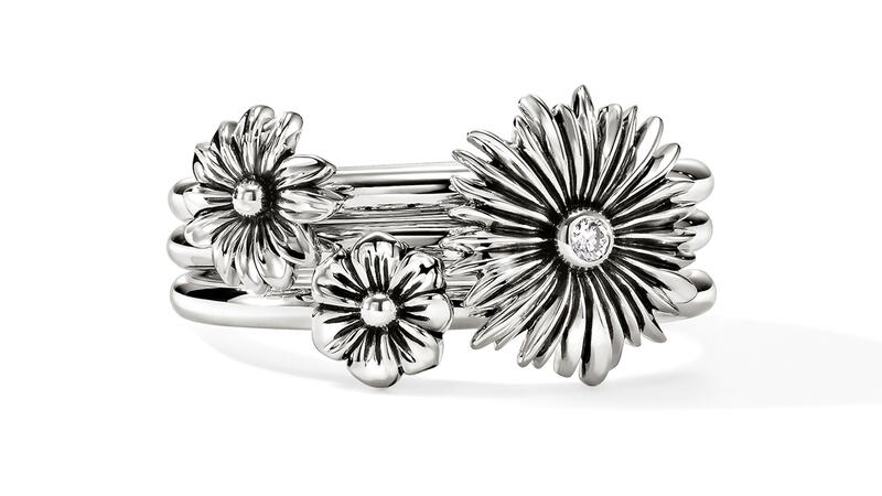 John Hardy Billie Eilish & Finneas Collection Wildflower Stacking Rings Set