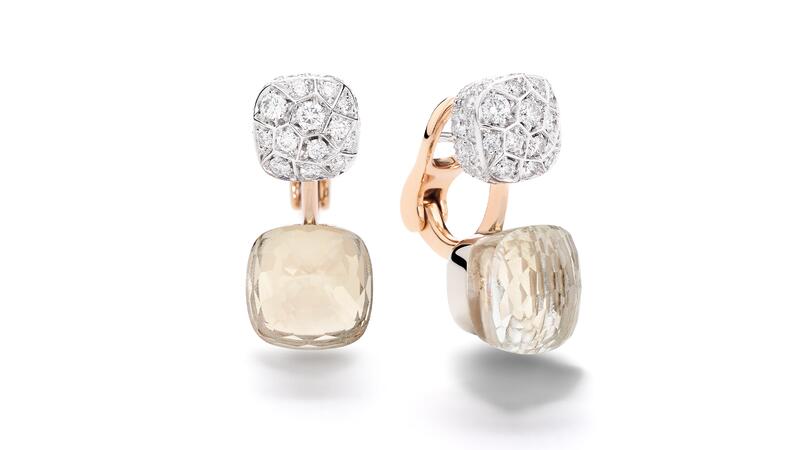 Pomellato Nudo Fine Jewelry White Topaz Earrings