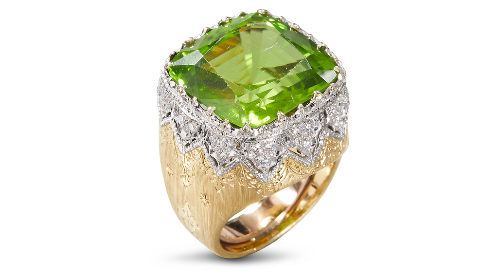 The “Laguna” cocktail ring, circa the 1960s, is “an homage to opulence and precious workmanship,” said Buccellati.