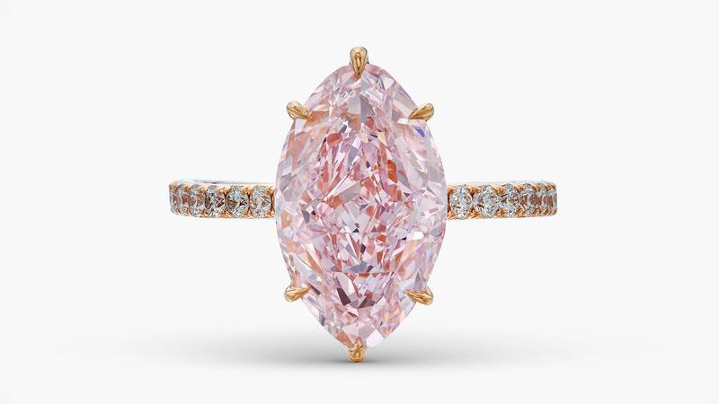 4.19 carat fancy purple pink diamond ring