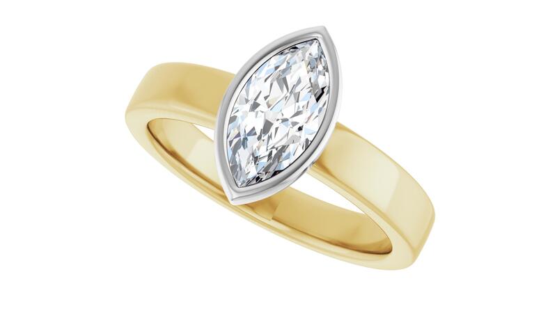 Stuller marquise diamond engagement ring