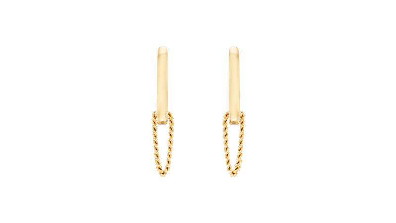Bliss Lau Nuance Chain Huggie Earrings