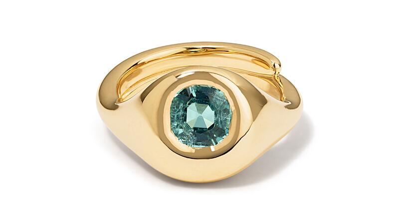 Zahn-Z Beluga Fluke Green Tourmaline Ring