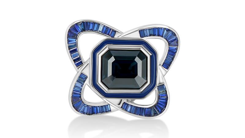 LÖF spinel and sapphire ring
