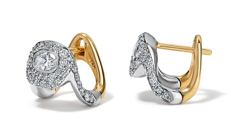 Zahn-Z Pave Beluga Diamond Huggies