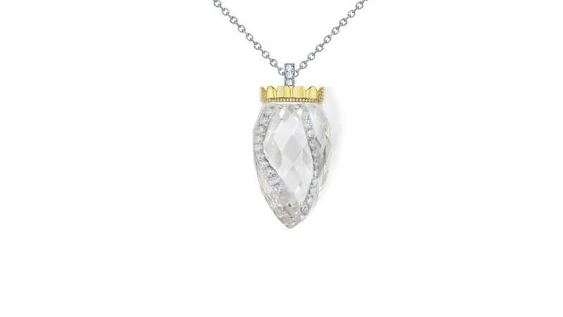 Benjamin King diamond briolette pendant