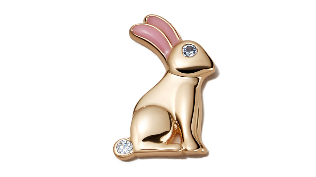 A close-up of the Loquet London rabbit charm, part of the Lunar New Year collection
