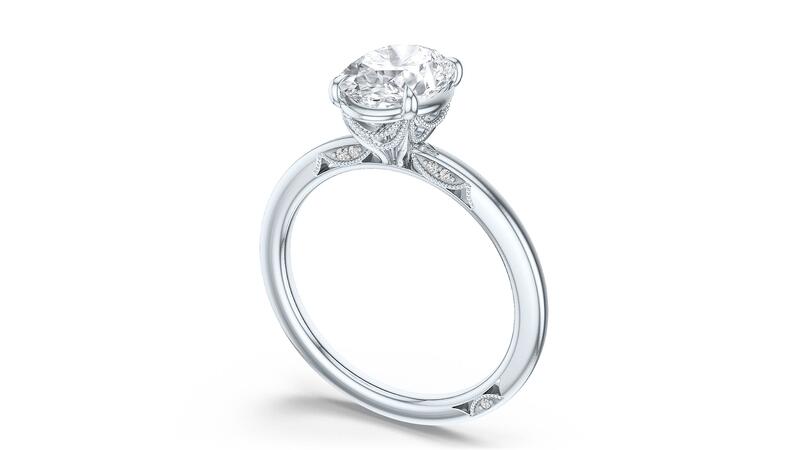 Tacori oval solitaire engagement ring