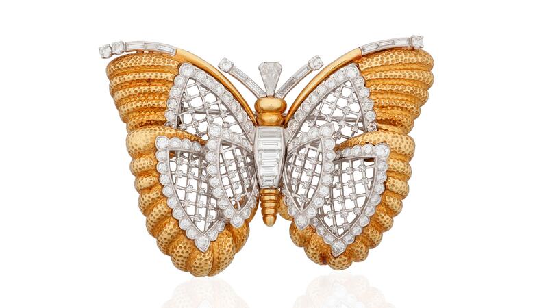 David Webb diamond butterfly brooch