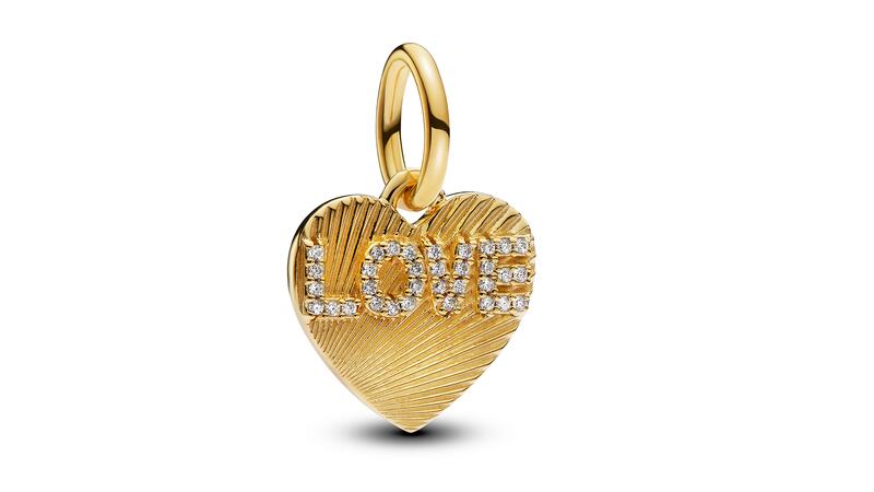 Pandora love heart dangle charm