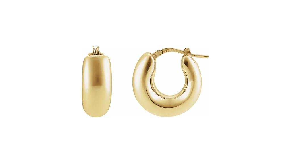 Stuller 14-karat gold hoop earrings