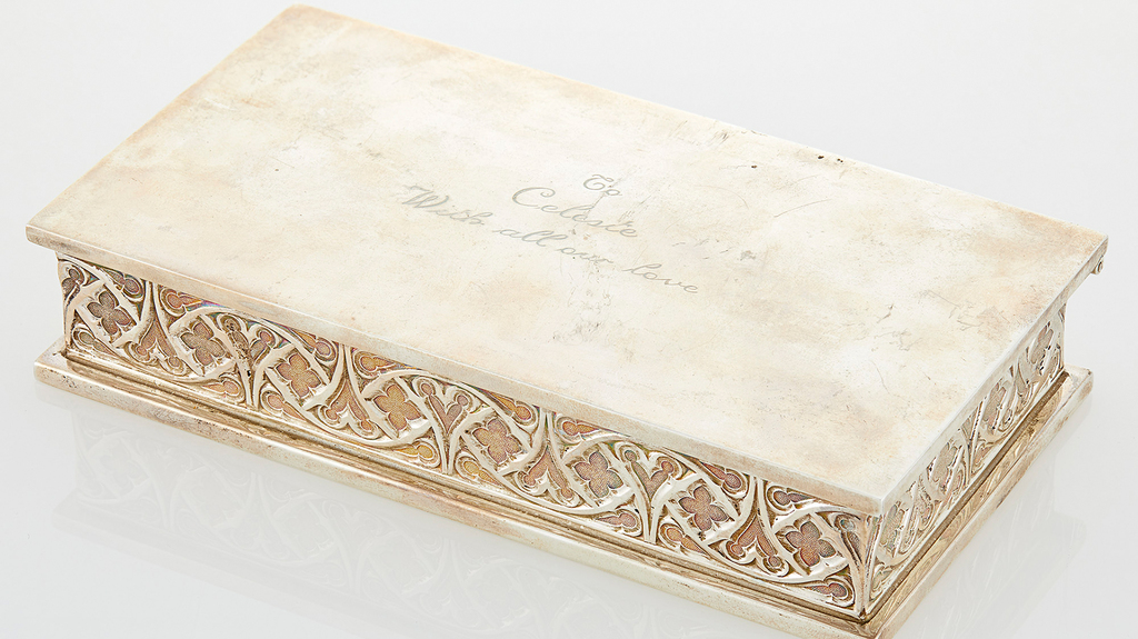 Celeste Holm was on the ABC soap opera “Loving.” The cast presented her with this Tiffany & Co. silver jewelry box. Celeste Holm was on the ABC soap opera “Loving.” The cast presented her with this Tiffany & Co. silver jewelry box.