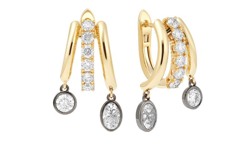Robinson Pelham Treble Diamond Drop Earrings