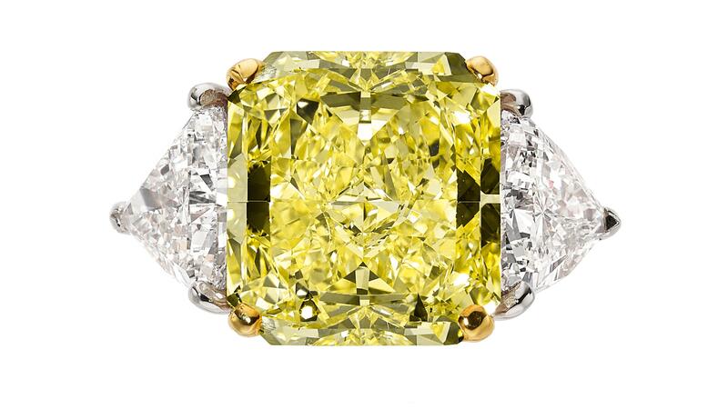Oscar Heyman yellow diamond ring