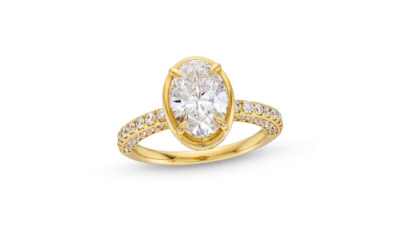 Vera Wang Love lab-grown oval bezel diamond ring