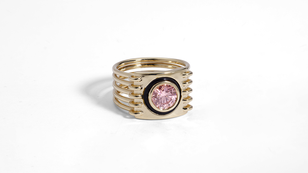This ring by designer David Klass is one of the one-of-a-kind works Lightbox commissioned to mark the start of its loose diamond sales. Set with a lab-grown pink diamond, it is an example of a piece that makes a diamond that’s unaffordable to many as a natural stone accessible to the masses.