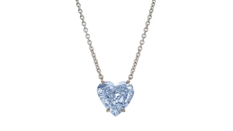 blue diamond necklace