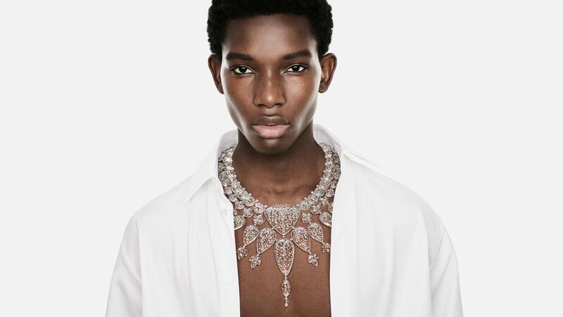 Boucheron Human Being Collection Rain Necklace On Model